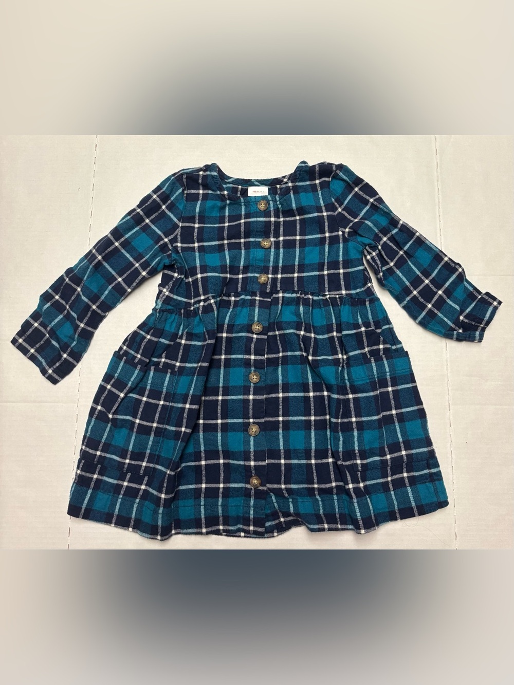 Hanna Andersson fireside flannel dress with pockets, size 4